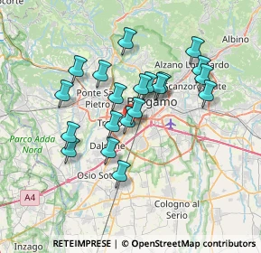 Mappa Via Provinciale, 24127 Bergamo BG, Italia (6.0305)