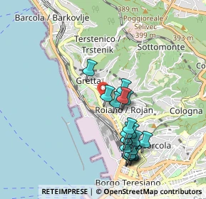 Mappa Via dei Baseggio, 34136 Trieste TS, Italia (0.9195)
