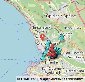 Mappa Via dei Baseggio, 34136 Trieste TS, Italia (1.7445)