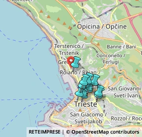 Mappa Via dei Baseggio, 34136 Trieste TS, Italia (1.60455)