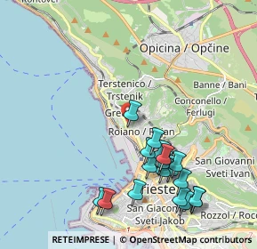 Mappa Via dei Baseggio, 34136 Trieste TS, Italia (2.18833)