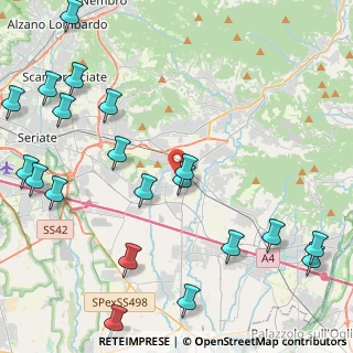Mappa Via L. Ariosto, 24060 Montello BG, Italia (5.8635)
