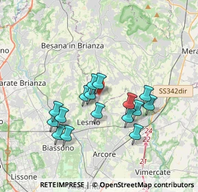 Mappa Via dell'Asilo, 23880 Casatenovo LC, Italia (3.14438)