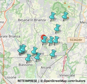 Mappa Via dell'Asilo, 23880 Casatenovo LC, Italia (3.44692)