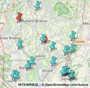 Mappa Via dell'Asilo, 23880 Casatenovo LC, Italia (5.42579)