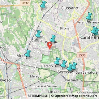 Mappa Via San Giorgia, 22066 Mariano Comense CO, Italia (2.58455)