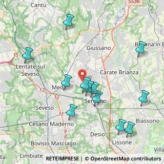Mappa Via San Giorgia, 22066 Mariano Comense CO, Italia (4.42833)