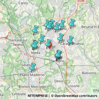 Mappa Via San Giorgia, 22066 Mariano Comense CO, Italia (3.00647)