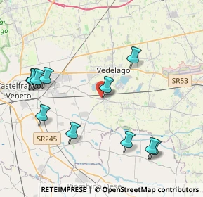 Mappa Via Brenta, 31050 Vedelago TV, Italia (4.52091)