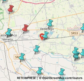 Mappa Via Brenta, 31050 Vedelago TV, Italia (6.33611)