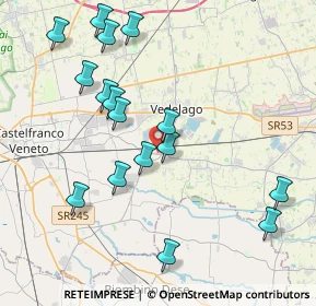 Mappa Via Brenta, 31050 Vedelago TV, Italia (4.23625)