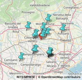 Mappa Via Brenta, 31050 Vedelago TV, Italia (10.82588)