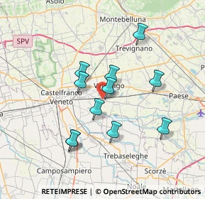 Mappa Via Brenta, 31050 Vedelago TV, Italia (6.14455)