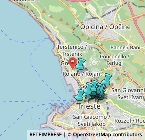 Mappa Strada del Friuli, 34135 Trieste TS, Italia (1.83867)