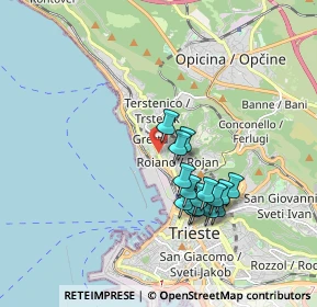 Mappa Strada del Friuli, 34135 Trieste TS, Italia (1.56067)