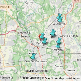 Mappa Via San Giuseppe, 20821 Meda MB, Italia (2.98364)
