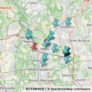 Mappa Via San Giuseppe, 20821 Meda MB, Italia (3.185)