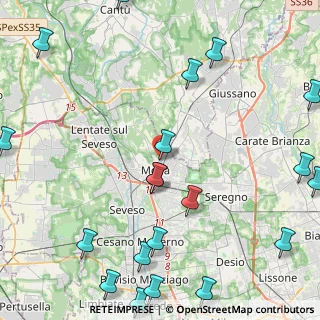Mappa Via San Giuseppe, 20821 Meda MB, Italia (6.2825)