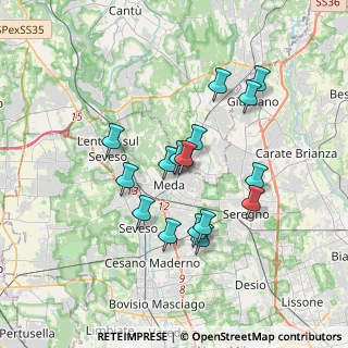 Mappa Via San Giuseppe, 20821 Meda MB, Italia (3.06188)