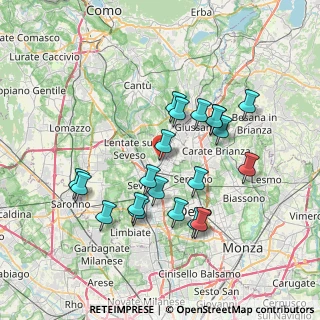 Mappa Via San Giuseppe, 20821 Meda MB, Italia (6.816)
