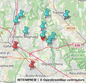 Mappa Via Guglielmo Oberdan, 21054 Fagnano Olona VA, Italia (3.87583)