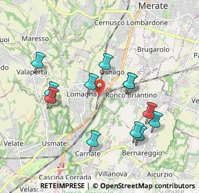 Mappa Via A. Olivetti, 23875 Osnago LC, Italia (1.79333)