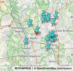 Mappa Via Prealpi, 20821 Meda MB, Italia (3.21188)