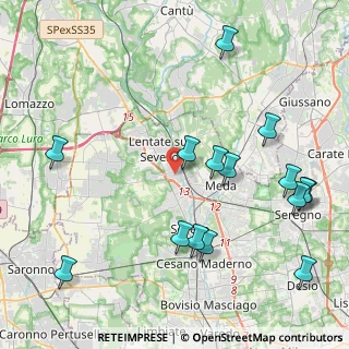 Mappa Via Giovanni Pascoli, 20823 Lentate sul Seveso MB, Italia (4.98667)