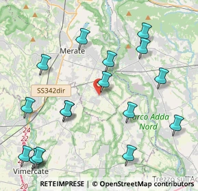 Mappa Viale Rimembranze, 23878 Verderio LC, Italia (4.99824)