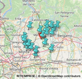 Mappa Viale Rimembranze, 23878 Verderio LC, Italia (10.0735)
