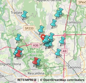 Mappa Via Lazzaretto, 22076 Mozzate CO, Italia (3.7235)