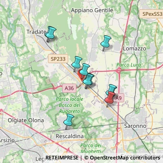 Mappa Via Lazzaretto, 22076 Mozzate CO, Italia (3.09)
