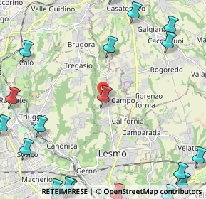 Mappa Via Don Biagio Volonteri, 20856 Correzzana MB, Italia (3.49895)