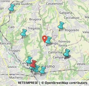 Mappa Via Don Biagio Volonteri, 20856 Correzzana MB, Italia (2.37091)