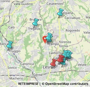 Mappa Via Don Biagio Volonteri, 20856 Correzzana MB, Italia (1.98333)