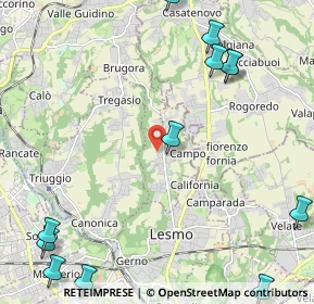 Mappa Via Don Biagio Volonteri, 20856 Correzzana MB, Italia (3.15417)