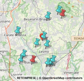 Mappa Via Don Biagio Volonteri, 20856 Correzzana MB, Italia (4.13077)