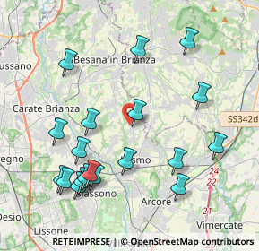 Mappa Via Don Biagio Volonteri, 20856 Correzzana MB, Italia (4.40684)