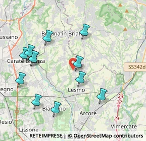 Mappa Via Don Biagio Volonteri, 20856 Correzzana MB, Italia (4.21833)