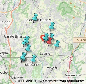 Mappa Via Don Biagio Volonteri, 20856 Correzzana MB, Italia (3.03929)