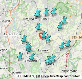 Mappa Via Don Biagio Volonteri, 20856 Correzzana MB, Italia (3.982)