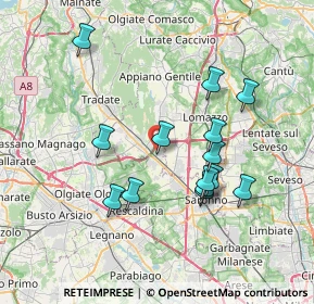 Mappa Via Polo Marco, 21040 Cislago VA, Italia (6.89929)