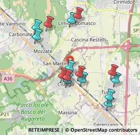 Mappa Via Polo Marco, 21040 Cislago VA, Italia (1.918)