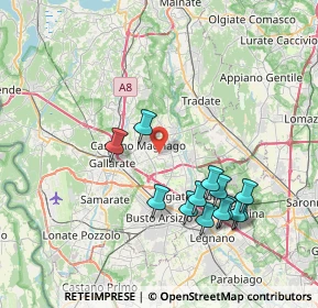 Mappa Via Martiri della Libertà, 21054 Fagnano Olona VA, Italia (7.67615)