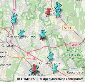 Mappa Via della Vittoria, 21054 Fagnano Olona VA, Italia (4.96563)