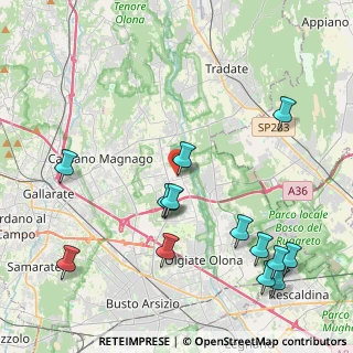 Mappa Via della Vittoria, 21054 Fagnano Olona VA, Italia (4.89571)