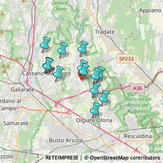 Mappa Via della Vittoria, 21054 Fagnano Olona VA, Italia (2.75929)