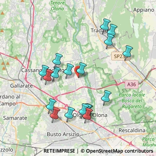 Mappa Via della Vittoria, 21054 Fagnano Olona VA, Italia (4.11556)