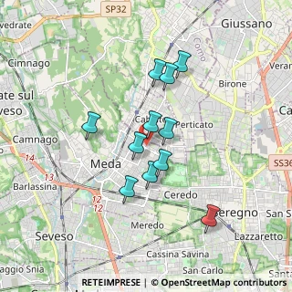 Mappa Via Trieste, 20821 Meda MB, Italia (1.43455)