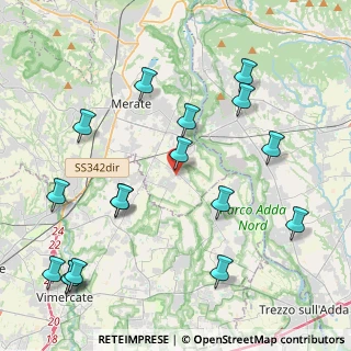 Mappa Via dei Tigli, 23878 Verderio LC, Italia (5.01588)